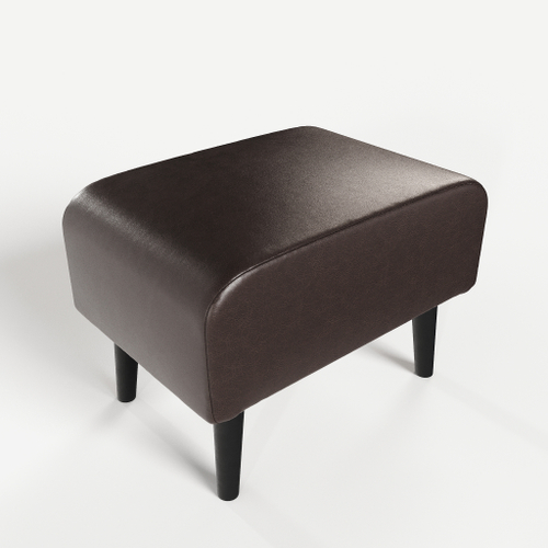 Пуф на высоких ножках Фантазёр из коричневой эко-кожи в офис, дом, салон красоты, прихожая, гостиная, на кухню, в кафе, в зону ожидания, в коридор, к туалетному столику. Банкетка, подставка.