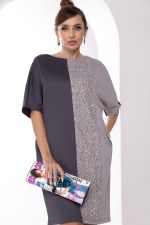 Платье "Кайла" (графит/серое) П8370 LT Collection