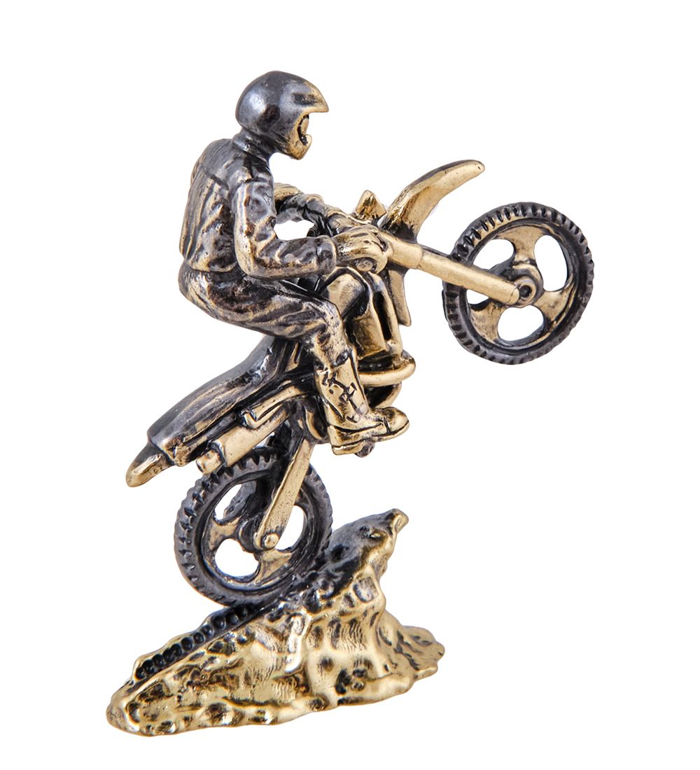 Народные промыслы AM-3925 Фигурка «Мотоциклист Эндуро» (латунь)