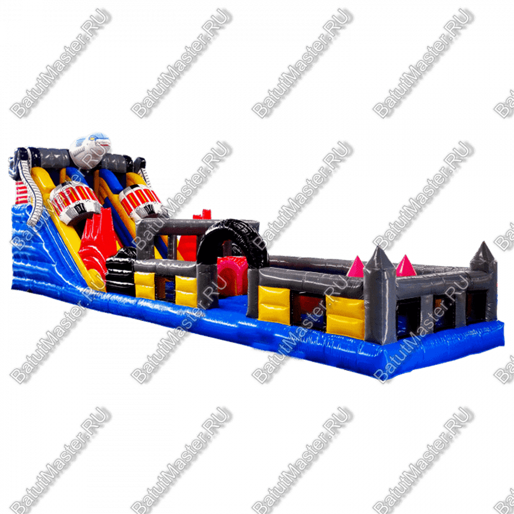 Коммерческий надувной батут "Робот" 16*4*5 м