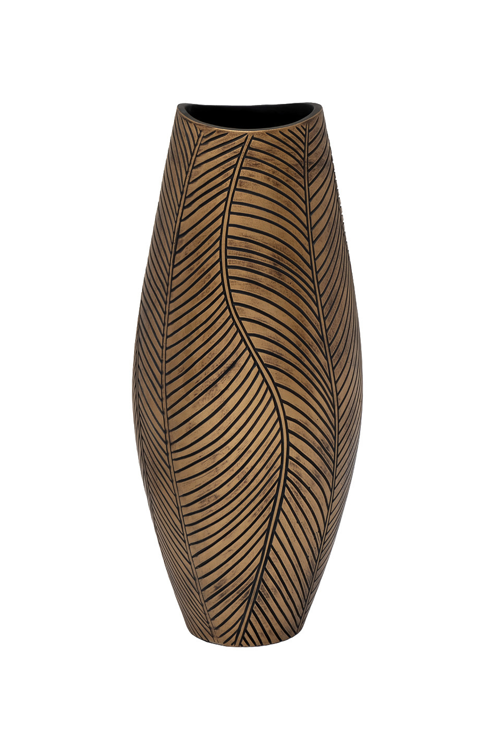 Кашпо d22x54см Garda Decor коричневое с золотом ZS2104-21