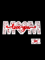 Табличка интерьерная "Love you MOM", "Люблю тебя, мама", 3D печать