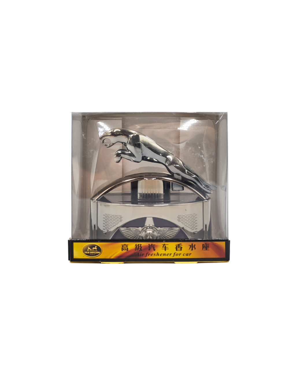 Ароматизатор для автомобиля на торпеду "Ягуар" серебристый. Запах Пойзон, 45 мл