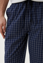 Брюки домашние мужские синий мелкая клетка