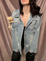 Джинсовая куртка c медведем