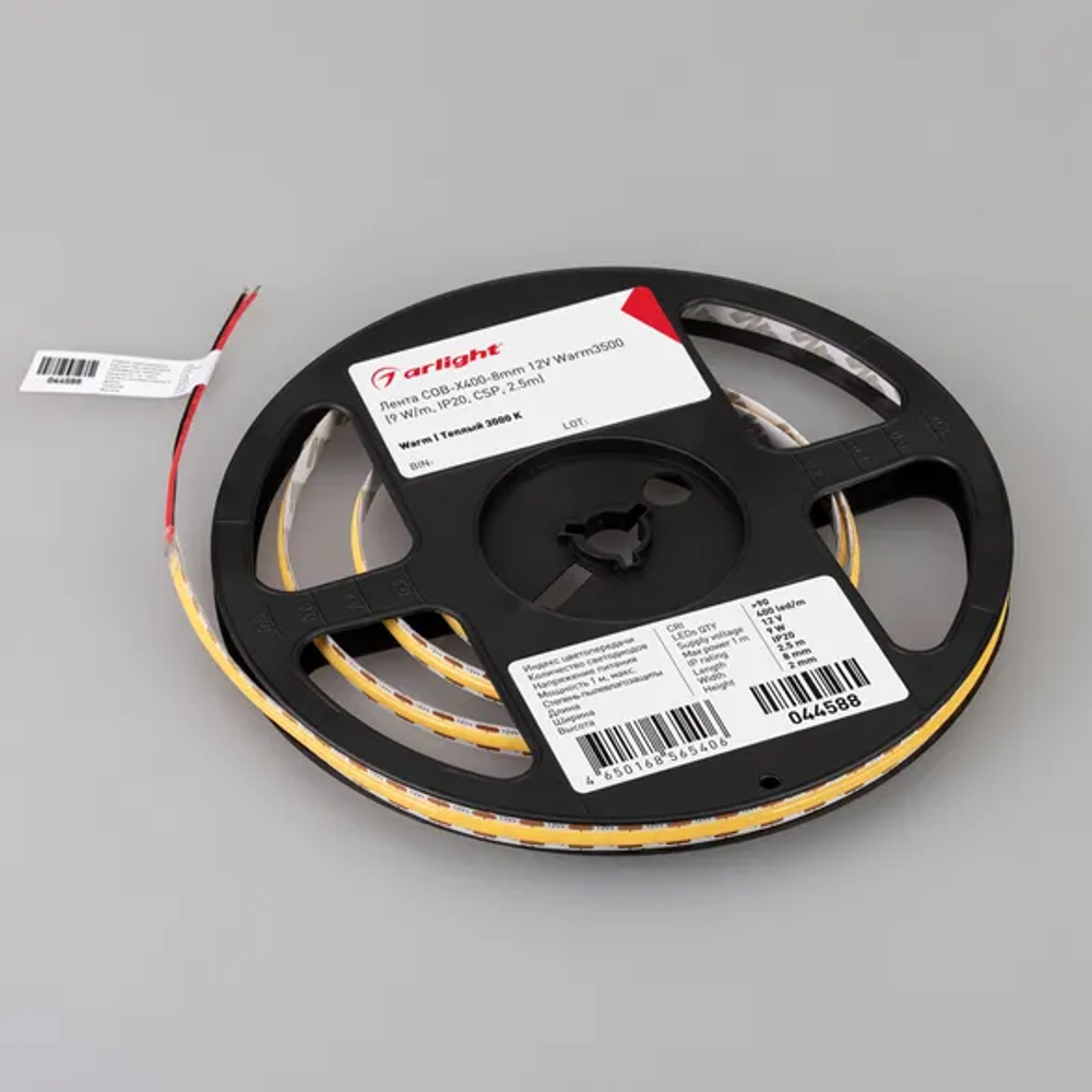 Светодиодная лента COB-X400-8mm 12V Warm3500 (9 W/m, IP20, CSP, 2.5m) (Arlight, -) 044588