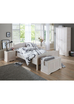 Сундук - скамья из сосны Рома, белый