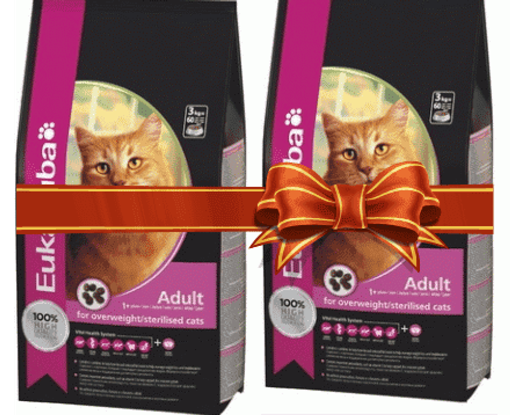 EUK Cat для пожилых кошек с курицей 400 + 400г