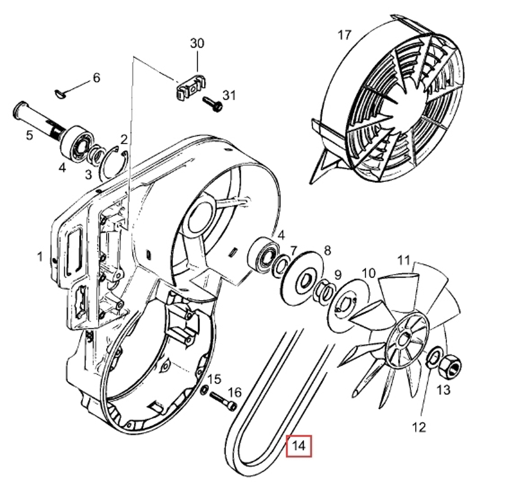 Ремень вентилятора для снегоходов BRP