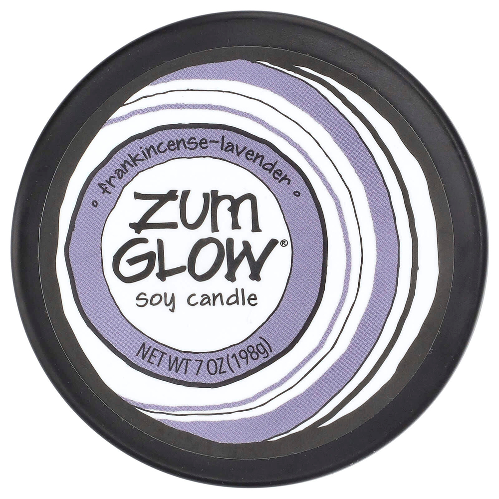 ZUM, Glow, соевая свеча, ладан и лаванда, 198 г (7 унций)