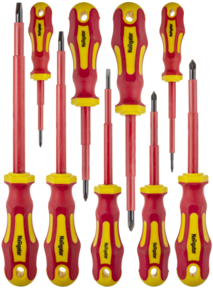 Отвёртка Navigator 95 000 NHT-Otd01-H9 (диэлектрическая, набор 9 шт)