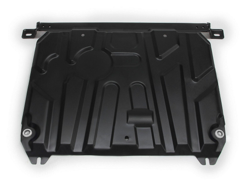 Защита картера и КПП AutoMax для Hyundai Solaris I поколение (V - 1.4; 1.6) 2010-2017/Kia Rio III поколение (V - все) 2011-2017, штампованная, сталь 1.4 мм, с крепежом, AM.2343.2