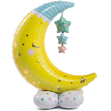 Фольгированный шар-фигура «Месяц и звезды» AIR, 137 см
