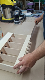 Короб винный деревянный серия "ОТКРЫТЫЕ" №5 (тип 1-1), на 5 бутылок, без покраски