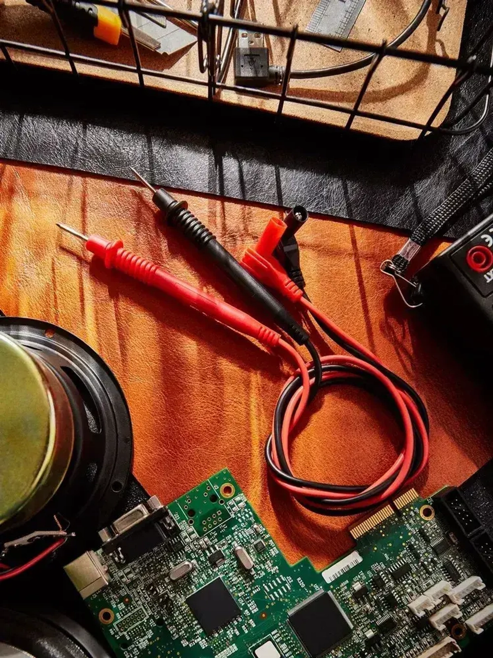 Щупы для мультиметра токоизмерительные, 10А, 1кВ, черные/красные, 2 шт.