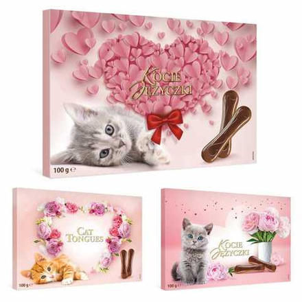 Baron фигурный шоколад "Кошачьи язычки" из молочного шоколада 100г
