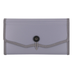 Папка-картотека Alingar, 260х140 мм, на пуговице, пластик, 900 мкм,12 отделений, серый