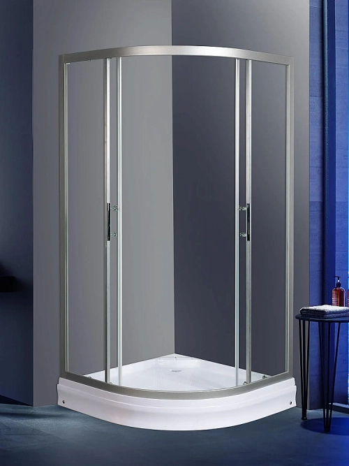 Душевой уголок WeltWasser WW500 С 100/189 XL 10000013851 с поддоном, стекло прозрачное/профиль хром матовый