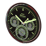 Метеостанция (настенные часы) RST Lumineux, черный (77741)