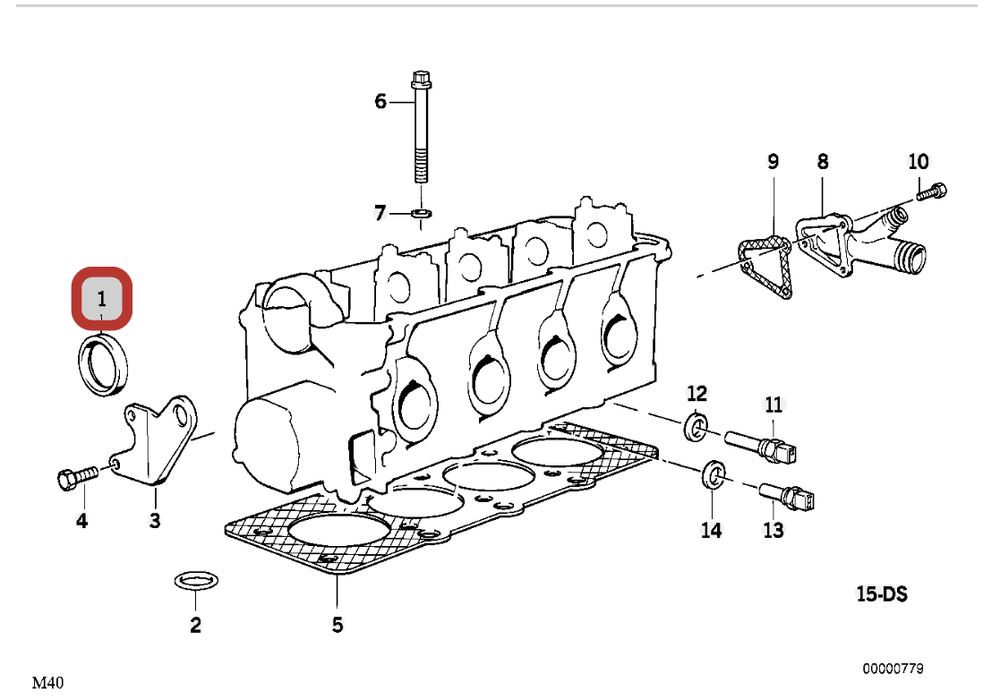 BMW E30 Сальник передний распредвала 38X50X7/8