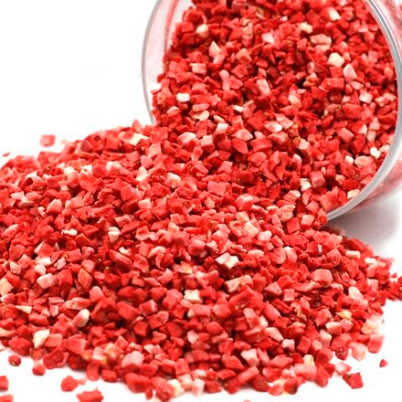 Клубника сублимированной сушки, кусочки 3-5 мм, 1 кг.