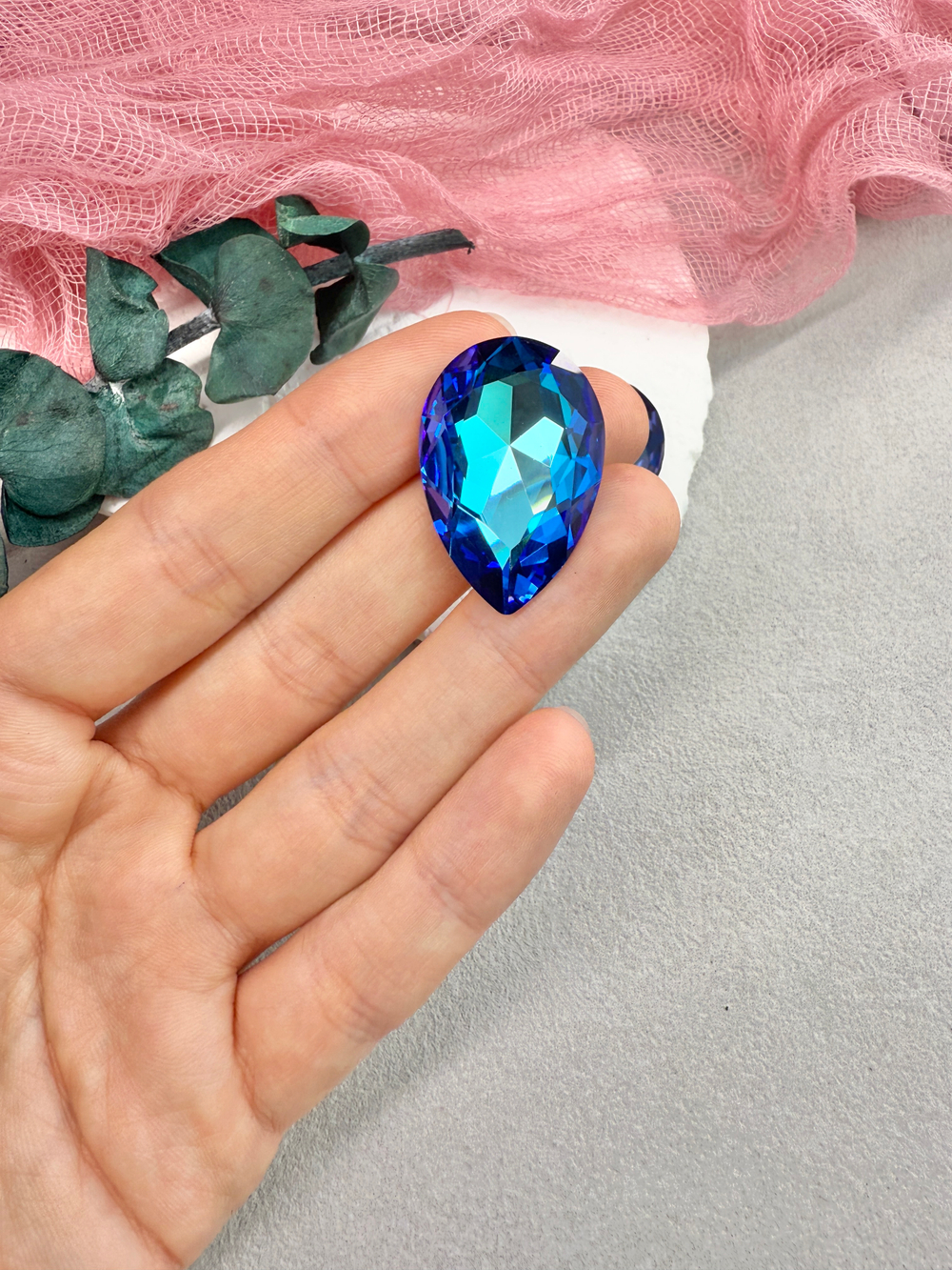 Капля Drop 30*20 мм, Bermuda Blue