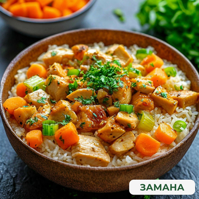 Быстрая курица с рисом