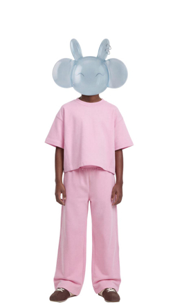 ZARA ОДНОТОННАЯ ФУТБОЛКА HEAVY JERSEY, РОЗОВЫЙ