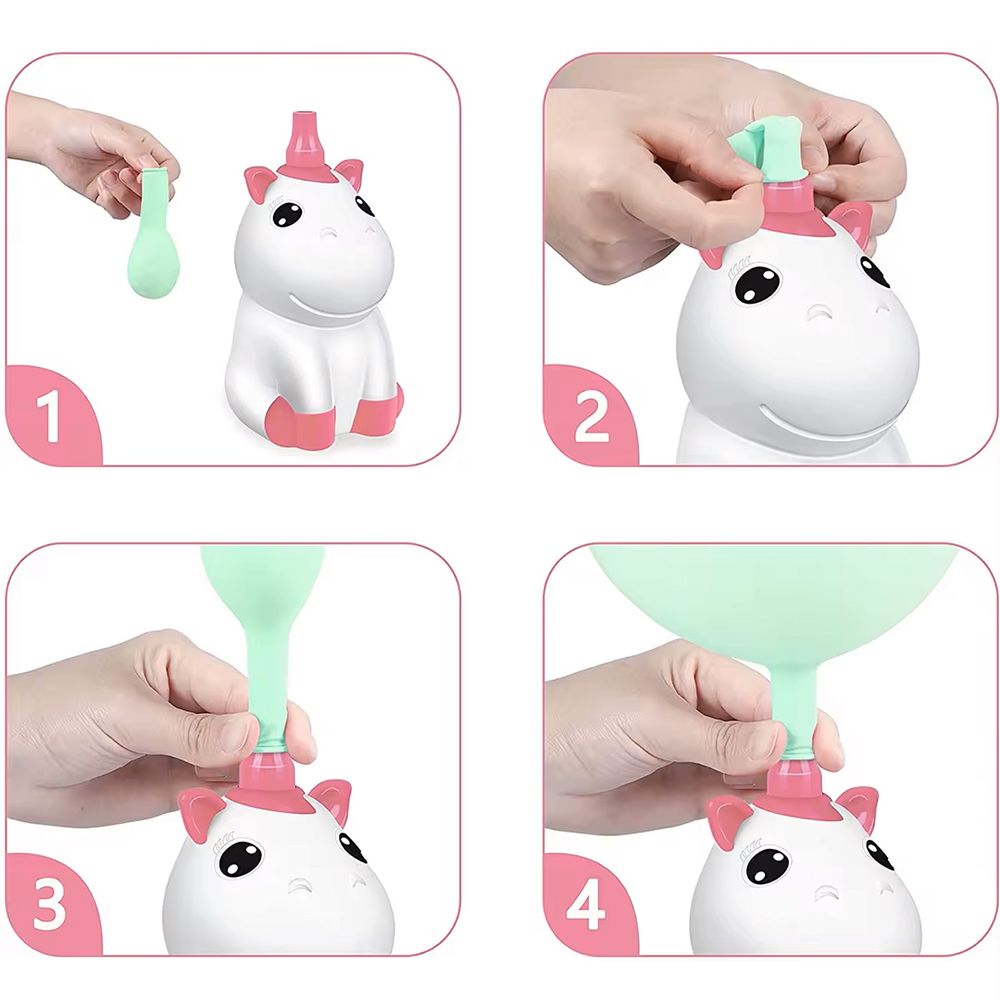 Компрессор, Единорог, Белый/Розовый, 300 ватт, 1 шт.