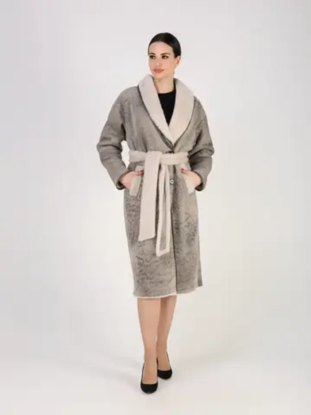 Дубленка зимняя натуральная длинная оверсайз