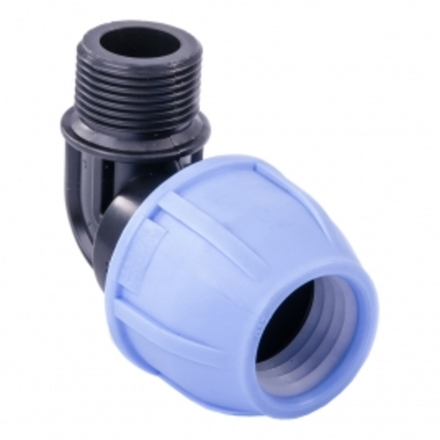 Отвод компрессионный ПНД d32х1/2" наружная резьба