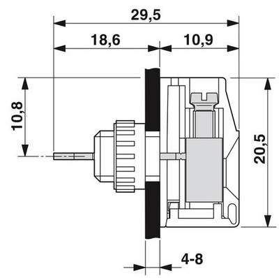 0708360 - VDFK 4-DP - Проходная клемма через стенку