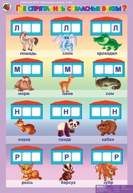 Комплект таблиц Развитие речи 4-5 лет "Такие разные слова" (5 таблиц+16 карт.)