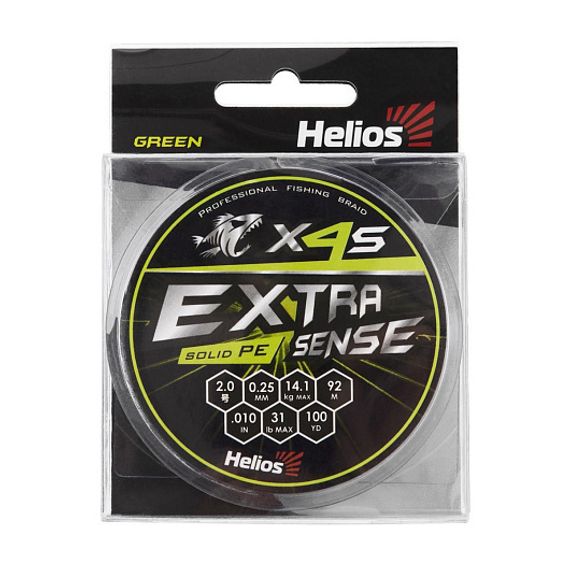 Шнур Helios Extrasense X4S PE Green 92m   2/31LB 0.25mm (HS-ES-X4S-2/31LB)