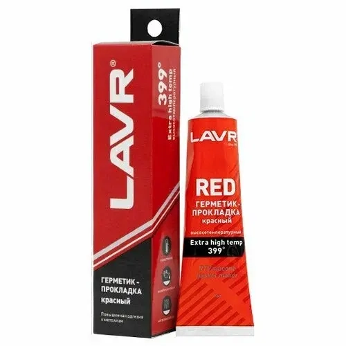 Герметик прокладка красный высокотемпературный Lavr 85г