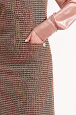 51439 Платье женское (бежево-коричневый)