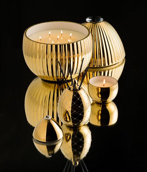 18k Golden Egg, свеча Bois de Russie, Ladenac Milano