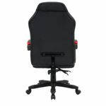 Кресло компьютерное CROMEX "Start GM-105", две подушки, экокожа, черное/красное, 532957