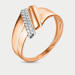 Кольцо для женщин из розового золота 585 пробы с фианитами (арт. 08-116107)