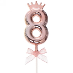 Топпер Цифра Королевский вечер «8» 22 см , микс