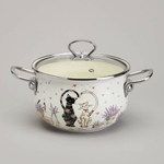 Кастрюля 2,8л эмаль "Lavander cats"