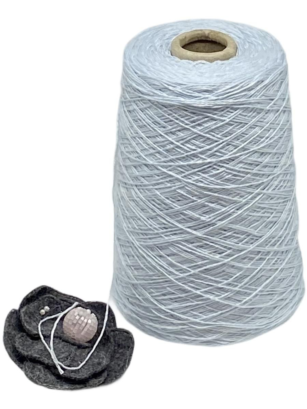 Пряжа на бобине (Италия) 100% мерсеризованный хлопок 100г-700м 340г