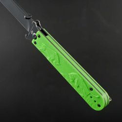 Нож складной Перемен Зубры зеленый (блеквош)