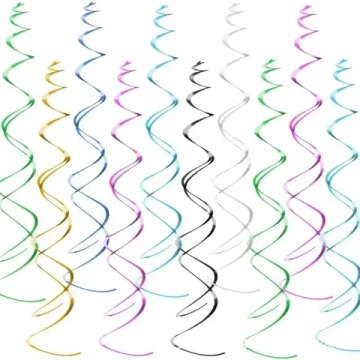 Декоративные бумажные спирали «Радуга», 55 см, 12 шт
