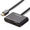 Конвертер UGREEN MD115 Mini DP to HDMI + VGA Converter (20422) черный