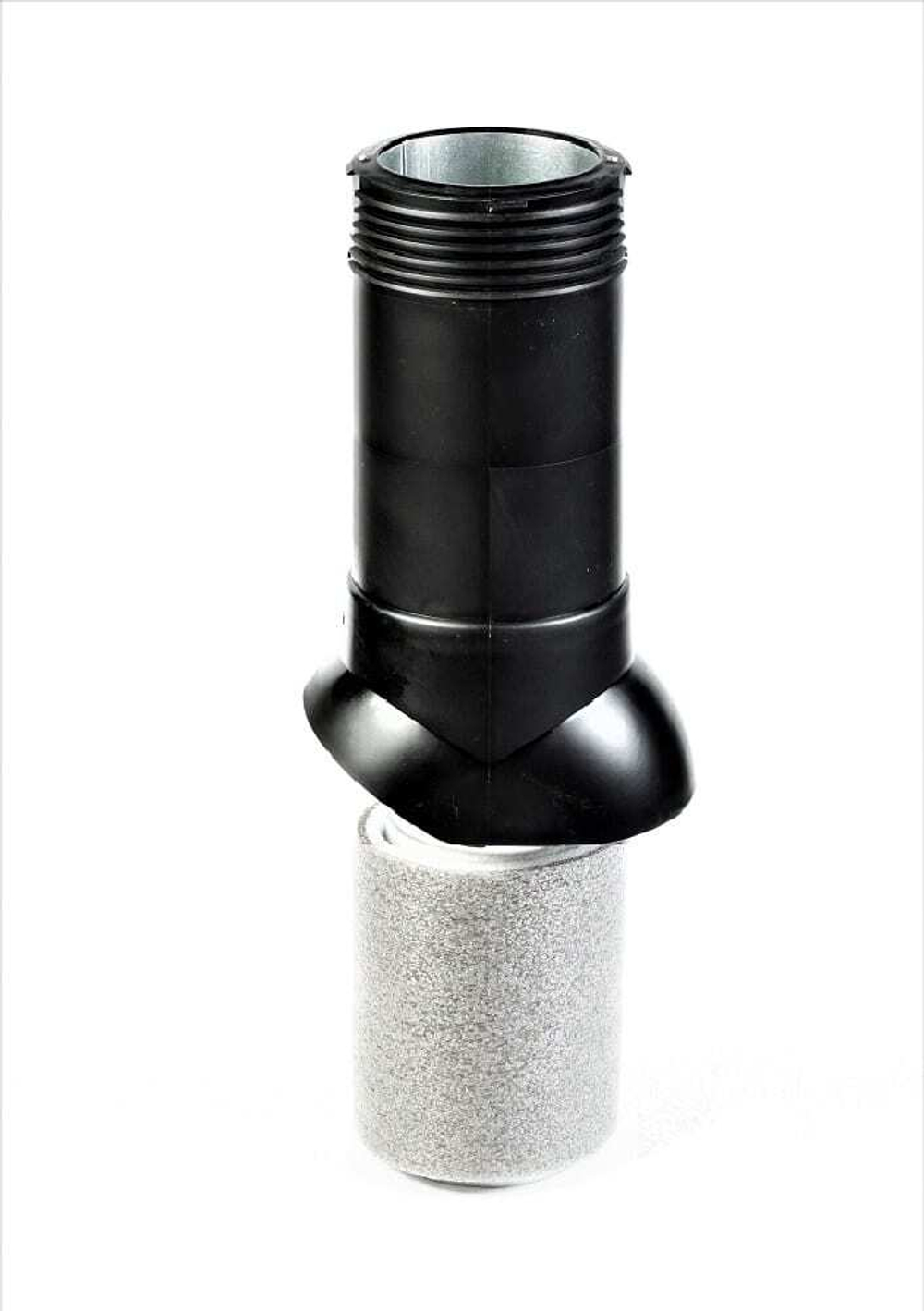 Вентиляционный выход изолированный D125/160 утепленный, высота H-500, черный