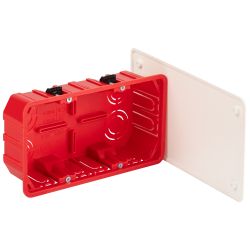 Распаячная коробка ЭРА KRP-172-96-45 скрытой установки красно-белая 172х96х45мм для полых стен саморезы крышка IP20
