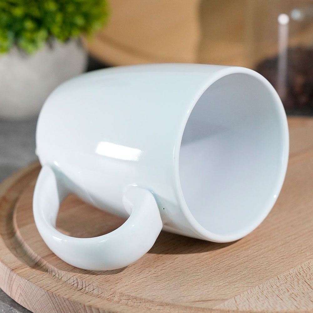 Кружка 350мл без деколи, фарфор, 2 сорт