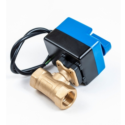 Двухходовой шаровый кран с электроприводом и ручным дублером