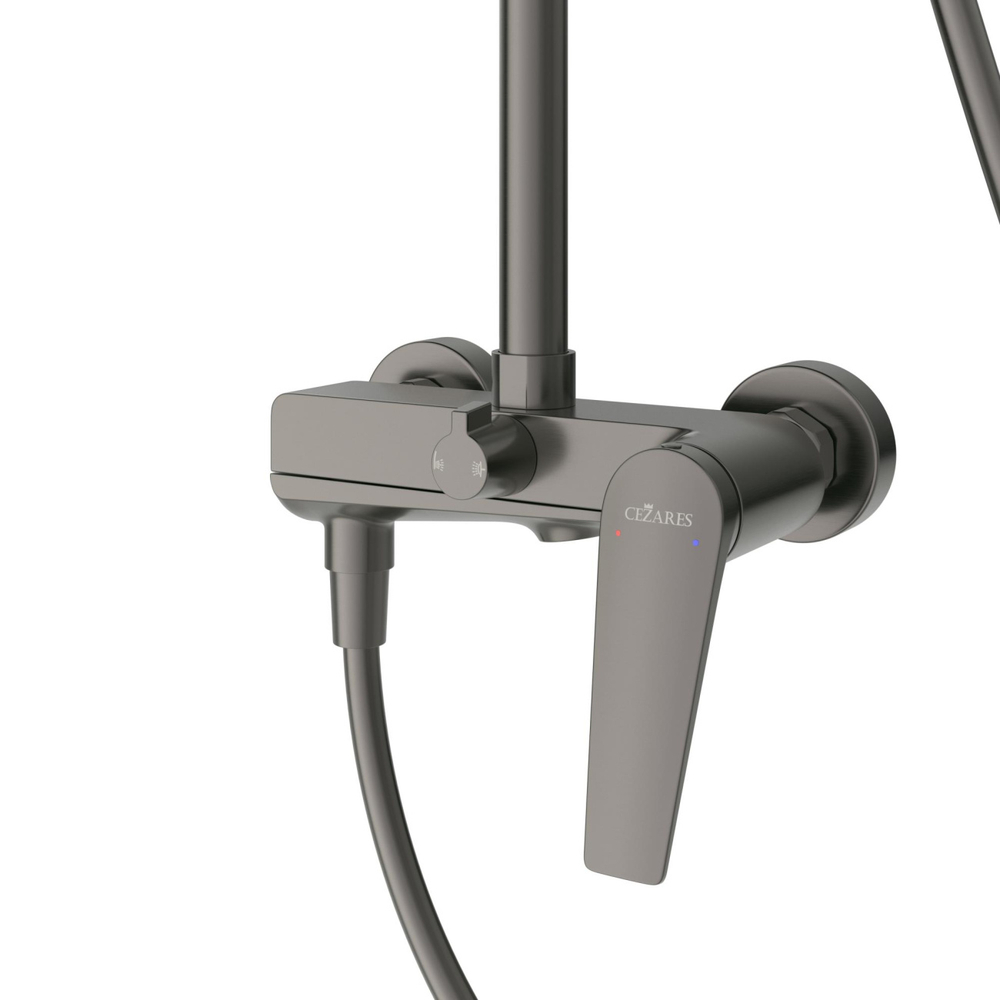 Душевая стойка Cezares со смесителем и изливом LINER-CVD-GM